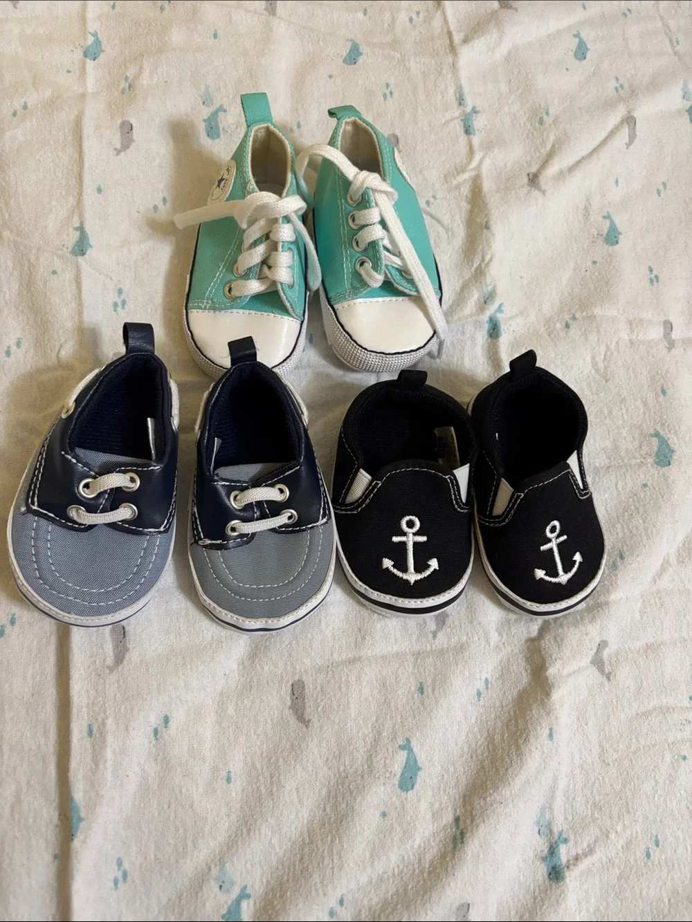 Assorted Kids Canvas Sneakers and Slip-Ons in Teal, Navy, Gray, and Black
